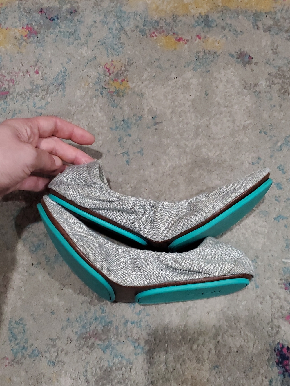 3 Pair Tieks - Silver Lake, Blue, And Brown - Size 9 - Picture 12 of 16